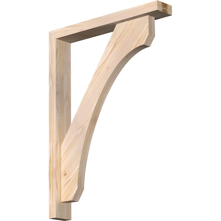 Ekena Millwork Legacy Block Smooth Bracket w/ Offset Brace, Douglas Fir, 3 1/2"W x 22"D x 30"H BKT0402X22X30LEC05SDF